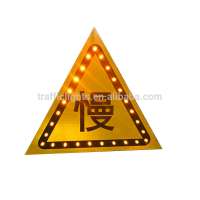 Triangle solar traffic safety signs for railway