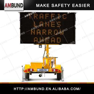 EU Series Portable Message Signs For Traffic Management, Outdoor Portable Mess Trailer For Traffic Signal Portable Message Signs