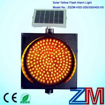 Top Quality Solar-Powered Traffic Light / LED Amber Flashing Light